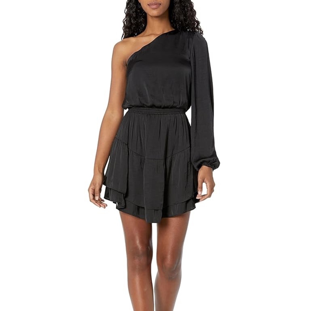 Elegant Black One-Shoulder Dress